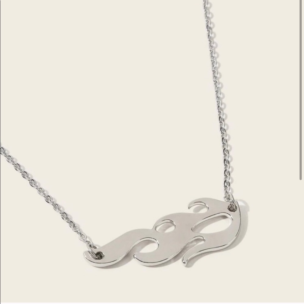 Silver Flame Necklace
